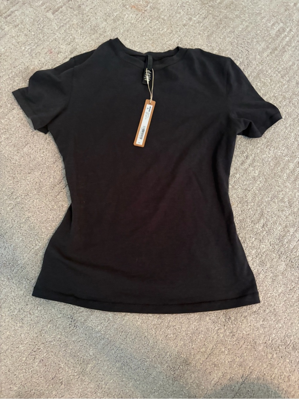 SKIMS Black Short-Sleeve Crewneck Tee